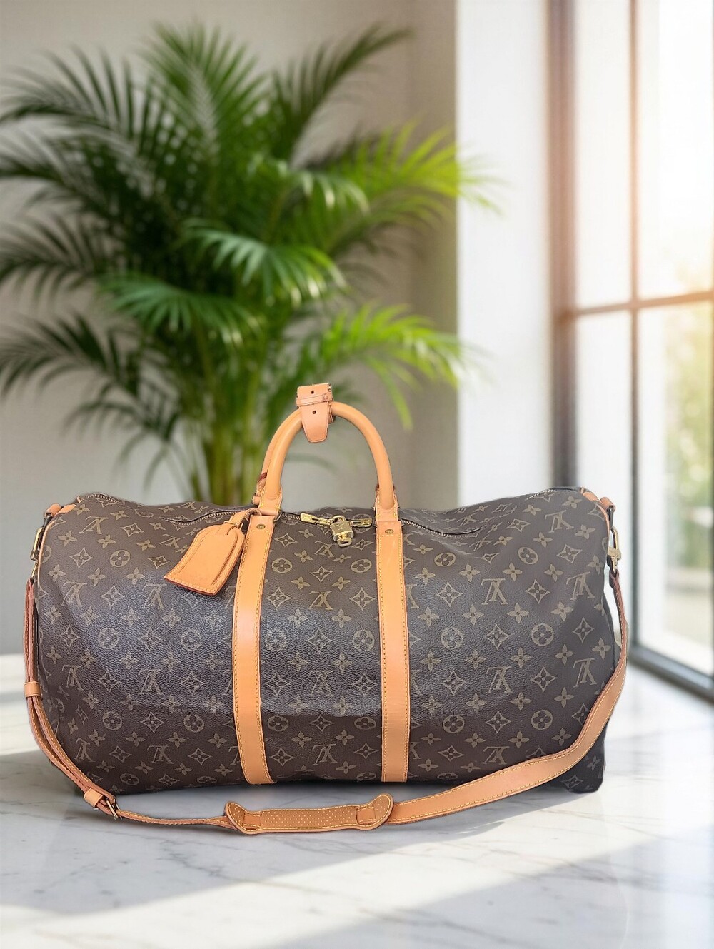 Louis Vuitton Keepall Bandouliere 55 Monogram Vintage 1990 Full Set ✨ - Picture 6 of 16